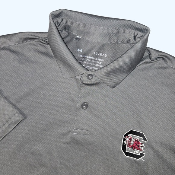 Under Armour Other - Under Armour South Carolina Gamecocks Performance Polo Shirt Gray Mens Large
